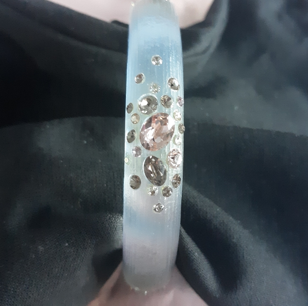 AUTHENTIC ALEXIS BITTAR white crystal Cuff Bracelet
